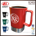 Wholesale custom 450ml ceramic mug black, promotion ceramic mug city style